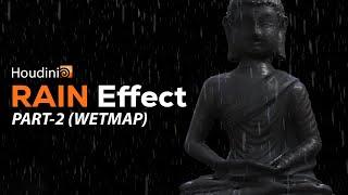 Rain Effect and Wet map in Houdini  Part-2 with Eng Sub