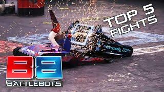 Top 5 Fights from BattleBots World Championship VII  Riptide Minotaur Fusion & More