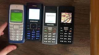 Nokia 1110i vs Samsung SGH-C160 vs C170 vs C180  Speed Comparison