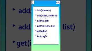 ArrayList in Java  Most Common Methods  #shorts #ytshorts