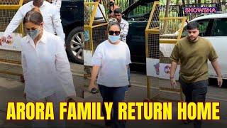 Malaika Arora & Amrita Arora Return To Their Mothers Home After Anil Mehtas Funeral