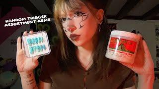 Random Trigger Assortment ASMR  Long Nail Tapping & Scratching Lid Sounds Rambling Whispering