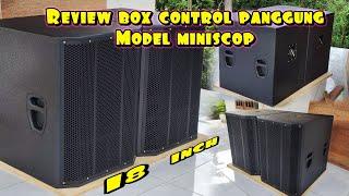 review box control panggung model miniscop