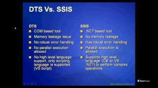 SSIS Part2 - DTS Vs SSIS Cotrol Flow Vs Data Flow