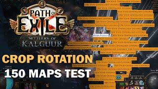 poe 3 25 - Harvest Crop rotation 150 maps test with and without imbued harvest