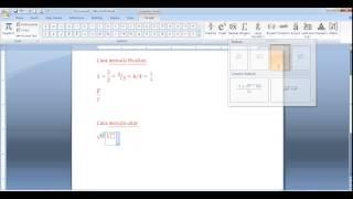 Cara menulis rumus matematika di Microsoft Word 2007
