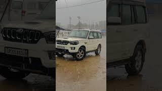 Scarpio powerful vehicle #car #carlover #attitude #viralreels #scarpio #rain #love #wakilsahab