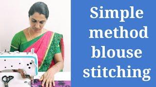 Simple method blouse stitching blouse stitching for beginners  easy blouse stitching in Tamil 