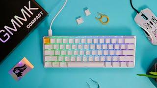 Glorious GMMK WHITE ICE Mechanical Keyboard Unboxing