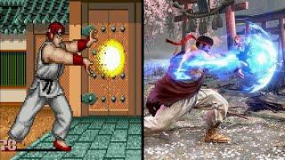 Evolution of Ryus Hadoken 1987-2022