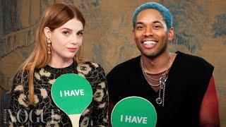 Lucy Boynton & Kelvin Harrison Jr Play ‘Never Have I Ever’  Vogue Challenges