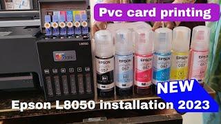 Epson L8050 installation  pvc card printing  Epson printer price in 2023