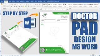 Doctor Letter Pad Design in Microsoft Word  Doctor Prescription Design in Ms Word Hindi Tutorial