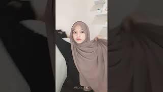 Tutorial hijab Pashmina Menutup Dada