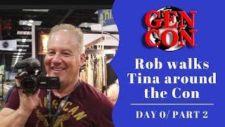 Gen Con 2018 Vlog 2 - Setup Day  Behind the Scenes & Tina is here