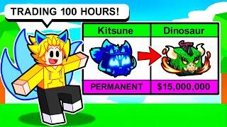 I Traded Permanent Kitsune For 100 Hours.. Roblox Blox Fruits