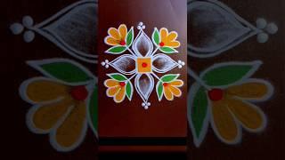 simple kolam design muggulu  daily vaasal padi kolam #trending #muggulu #kolam #rangoli#shorts