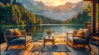 Happy Jazz Music to Start Day at The Outdoor Lakeside Coffee Shop Smooth Jazz Instrumental Music