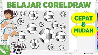Membuat Desain Bola Sepak Bola Kaki dengan Coreldraw Effect Lens - Belajar Coreldraw