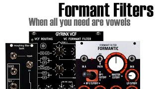 Eurorack Formant Filter comparison