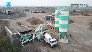 Mobile batching plant with pan type mixer