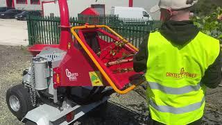 Crytec Hydraulic Feed Road Towable Wood Chipper CRC500H-R 5 Inch Capacity