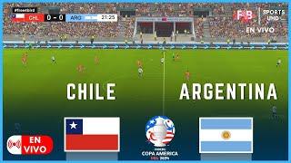 CHILE VS ARGENTINA  EN VIVO  COPA AMÉRICA 2024  SIMULACIÓN Y PUNTUACIÓN EN VIVO#copaamerica#messi