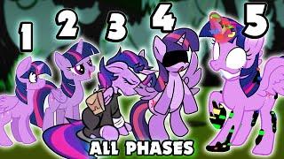 Twilight Sparkle ALL PHASES  Friday Night Funkin VS Twilight Sparkle - Pibby Dusk Till Dawn