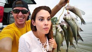 Catch n Cook White Bass with Wife - First Time Eating This Fish