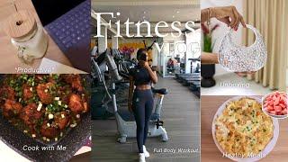 *Productive* Fitness Vlog  grwm  Workout Routine Cook with me Unboxing
