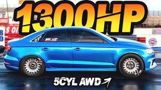 1300HP Audi RS3 - Fastest RS3 on the Planet 0-60MPH in 1.5s
