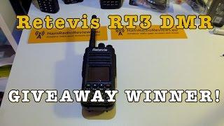 Retevis RT3 DMR Christmas 2016 Giveaway Winner