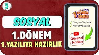 5.Sınıf Sosyal 1.Dönem 1.Yazılıya Hazırlık  #2023