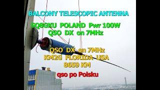 SQ8GKU POLAND Pwr 100W QSO DX on 7MHz KM2G FLORIDA USA 8659 KM. qso po Polsku