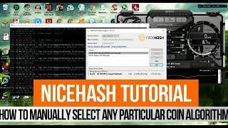 How To Manually Select Any Coin Algorithm In NiceHash Mining Software For AMDATI GPUS