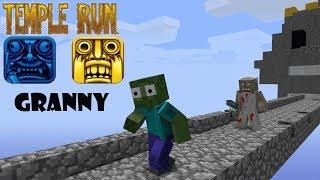 GRANNY TEMPLE RUN CHALLENGE - Minecraft Animation