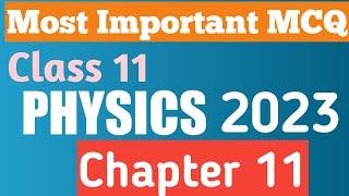 Most Important MCQ of Class 11 Physics - Chapter 11