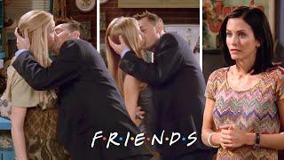 Chandler Kisses Rachel and Phoebe  Friends