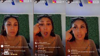 Queen Naija Flirting with Rubi Rose on Instagram live 