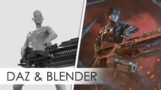Personajes 3D para MEJORAR Tus Ilustraciones -  DAZ Studio y Blender TUTORIAL