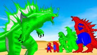 Rescue SPIDER GODZILLA & KONG Vs ABYSSAL GODZILLA RADIATION  Who Will Win? Godzilla Cartoon