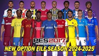 PES 2017 NEW SMOKE PATCH OPTION FILE SEASON 20242025  AUGUST 31 UPDATE