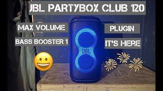 JBL PARTYBOX CLUB 120 max volume bass booster 1 plug in it’s here 