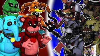 SFM FNaF FNAF Smiling Critters vs Creepy Animatronics FNAF VHS POV