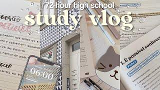 72-hour high school study vlog 