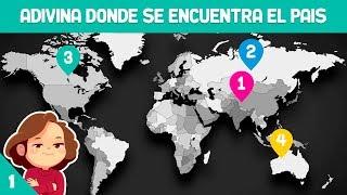 ADIVINA DONDE SE UBICAN LOS PAÍSES EN EL MAPA  ¿DONDE ESTA EL PAIS SITUADO? ENCUENTRA EL PAÍS