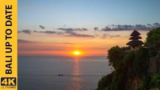 4K Sunset Walk Tour in Uluwatu Temple Cliff Bali Indonesia + Kecak Dance