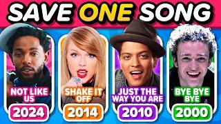  Hits Rewind Save One Song Per Year ⏪ 2024 - 2000  Music Quiz