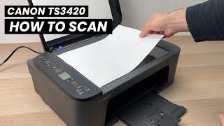 Canon Pixma TS3420 Printer How to Use the Scanner - 3 ways