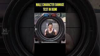 FEMALE VS MALE CHARACTER DAMAGE TEST IN BGMI #BGMI #SHORTS BY #BARKISGAMERZ